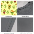 thumbnail image 4 of Coolnut Men's T Shirt Odor Protection Short, Cute Cactus With Guitar, Sombrero, Maracas. Mens Short Sleeve Tees, Grey Crew-Neck Casual Tee Shirts, S, 4 of 6