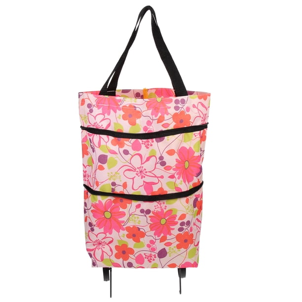 Bolsa de comestibles plegable con bolsa de compras plegable de ruedas bolsita de compras reutilizable