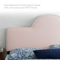 thumbnail image 3 of Platform Bed Frame, Queen Size, Pink, Velvet, Modern Contemporary, Bedroom Master Guest Suite Room, 3 of 10