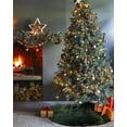 thumbnail image 3 of Green Forest Christmas Tree Skirt 48 Inches Large Christmas Skirt Tree, Mysterious Primitive Forest Pine Tree Tree Skirt Christmas Decorations for Fireplace Party Holidays Indoor Outdoor, 3 of 7