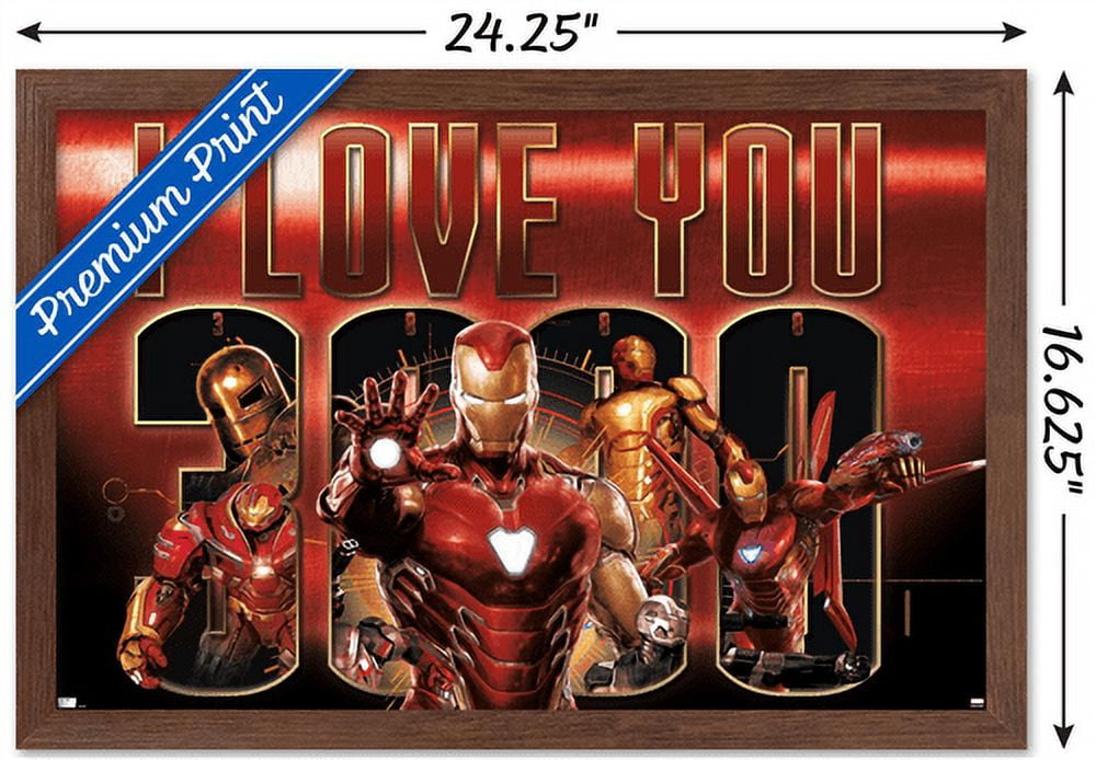 Marvel - I Love You 3000 Wall Poster, 14.725" x 22.375", Framed