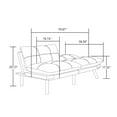 thumbnail image 4 of Noble House 70.8" Convertible Folding Twin Size Sofa Bed, Modern Couch with Adjustable Arm & Backrest, Black, 4 of 11