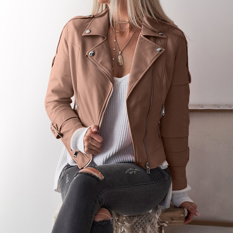 / Womens Sleeveless Zip Up Faux Leather Jacket Vest Motorcycle Coat