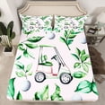 thumbnail image 2 of Homewish Golf Ball Game Queen Sheet Sets,Sport Theme Flat Sheet,Green White Queen Fitted Sheet For Boys Kids,Breathable Home Decor,4 Pieces, 2 of 7