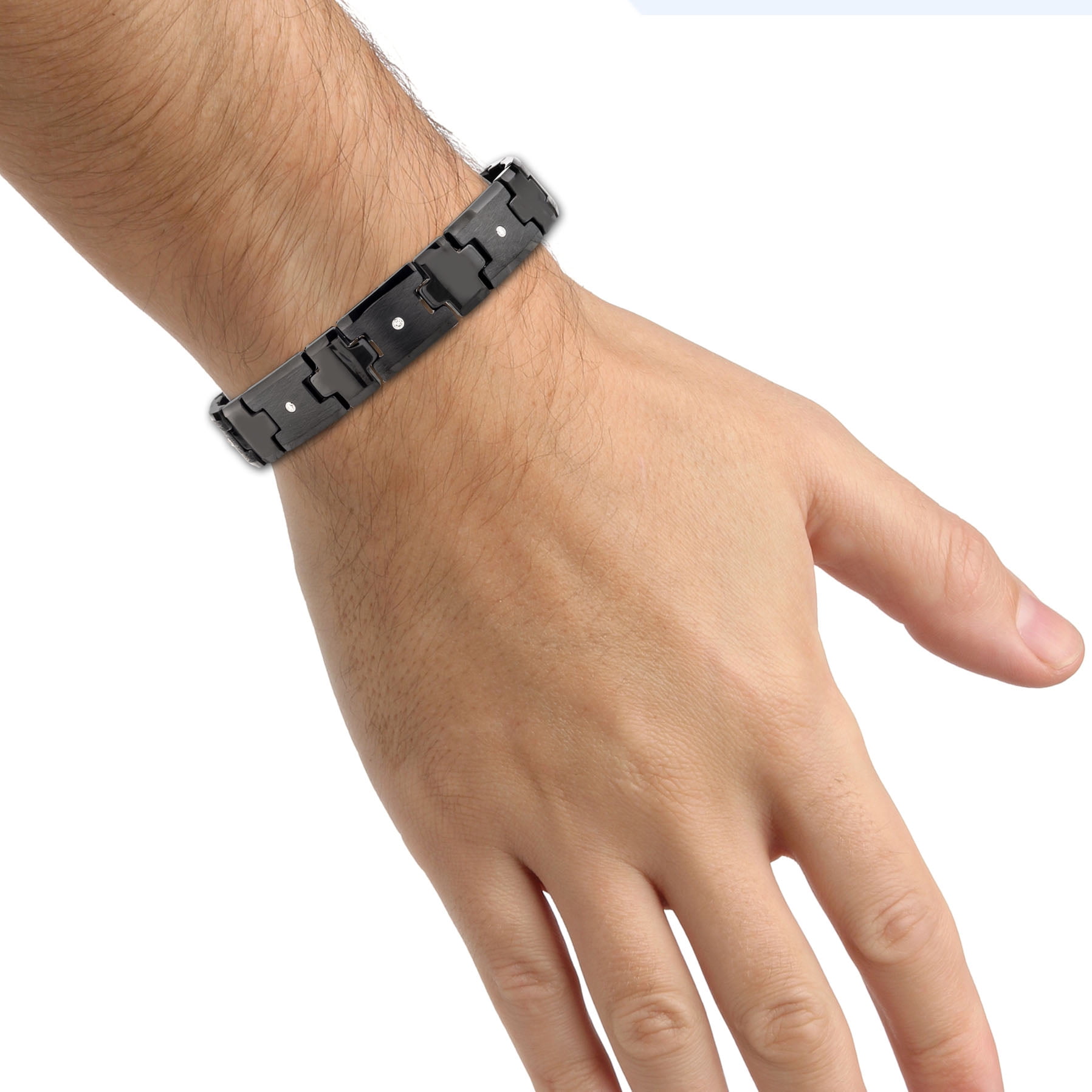 Ax Jewelry Mens Diamond Tungsten Carbide Bracelet 0 20 Carats Ax Jewelry Mens Diamond Tungsten Carbide Bracelet 0 20 Carats H I I2 Black