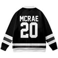 thumbnail image 3 of Tate McRae Merch Black & White Jersey Baseball Jacket Uniform Clothes T8 McRae 20 Jersey, 3 of 4