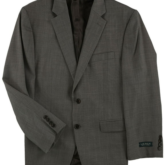 Ralph Lauren Mens Classic Fit Ultraflex Two Button Blazer Jacket, Brown, 40 Short