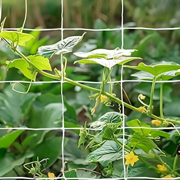 LAMIRO 5x15FT Trellis Netting For Climbing Plants-Garden Trellis Netting Plant Support Netting Heavy Duty Climbing Net Trellis For Cucumber Tomato Grape Vegetable Fruits Bean Climbing Plants Outdoor