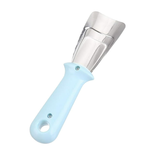 Fiudx Pala de Hielo de Acero Inoxidable, Herramienta de Descongelación Resistente, Mango Ergonómico Antideslizante, para Eliminar El Hielo Del Refrigerador, Utensilio de Cocina Multiusos, Fácil de Gu