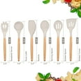 thumbnail image 2 of Vesteel Kitchen Utensils Set of 6, Silicone Cooking Utensils with Wooden Handle, Non-Stick Cookware & Heat Resistant, Includes Spatula/Ladle/Slotted Turner/Serving Spoon/Spaghetti Server (Khaki), 2 of 7