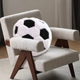 thumbnail image 4 of Soft Filled Soccer Plush Pillow for Sports Themed Decor and ren's Play - Educational Toy with Realistic Design, Durable and Machine Washable, 4 of 5