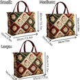 thumbnail image 3 of CLOUJI Christmas Tote Bag Quilted 3D Embossed Santa Cow Pattern Large Capacity Shoulder Handbag Reusable Grocery Shopping Holiday, 3 of 8