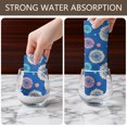 thumbnail image 6 of 4 Pcs Geometric Flower and Dot Blue Pattern Funny Kitchen Towels, Microfiber Dish Towels, Kitchen Tea Towels Set 18" X 26", 6 of 6