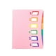 thumbnail image 2 of Carpeta organizadora de archivos tipo acordeón de 6 cuadrículas | Portadocumentos de plástico A4 con cierre de hebilla elástica | Colores del arcoíris: negro, azul, rosa, blanco y rosa fuerte |, 2 of 6