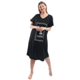 thumbnail image 6 of FEREMO 2 Pack Plus Size Nightgowns for Women V Neck Short Sleeve Nightshirts Sleepwear, 6 of 8