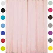 Extra Length PEVA Bathroom Shower Curtain Light Pink 71"L x 79"H