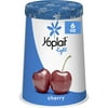 Yoplait Light Cherry Fat Free Yogurt Cup, Gluten Free Snack, 6 oz