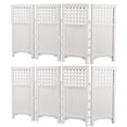 thumbnail image 1 of Suncast Outdoor Patio Garden 8 Panel Yard Screen Enclosure Gated Fence, White, 1 of 6