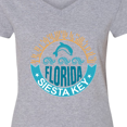 thumbnail image 4 of Inktastic Siesta Key Florida Beach Vacation Women's V-Neck T-Shirt, 4 of 5
