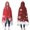 Red Christmas Snowflake, variant on Wearable Blanket,Dark Green Christmas Tree Pattern Hooded Wearable Flannel Blanket for Adults & Teens,Winter Poncho Shawl Wrap Cape Cozy Anti-Pill,60"x80"