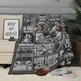 thumbnail image 3 of Blanket Football Fan Gifts for Men Women Football Style Throw Blanket Flannel Super Cozy Soft Living Room 60" x 50", 3 of 5