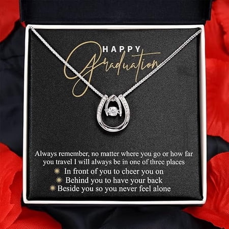 Lucky Necklace Graduation Gift For Her, Graduation Necklace, College Graduation Gift, High School Graduation Gift, PhD Graduation Gift, Masters Degree Gift with Messege Card