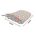 thumbnail image 5 of Cartoon Lumbar Pillow, Birds Heart Flowers and Butterflies Pattern in Cartoon Style Wedding Inspired, Soft Back Cushion for Office Chairs with Adjustable Straps, 14" x 13", Multicolor, by Ambesonne, 5 of 7