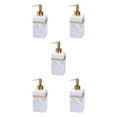 thumbnail image 2 of Ruiboury Resin Soap Dispenser Reusable for Tabletop Kitchen Shower Shampoo Bathroom White Gold 500ml 5Set, 2 of 6