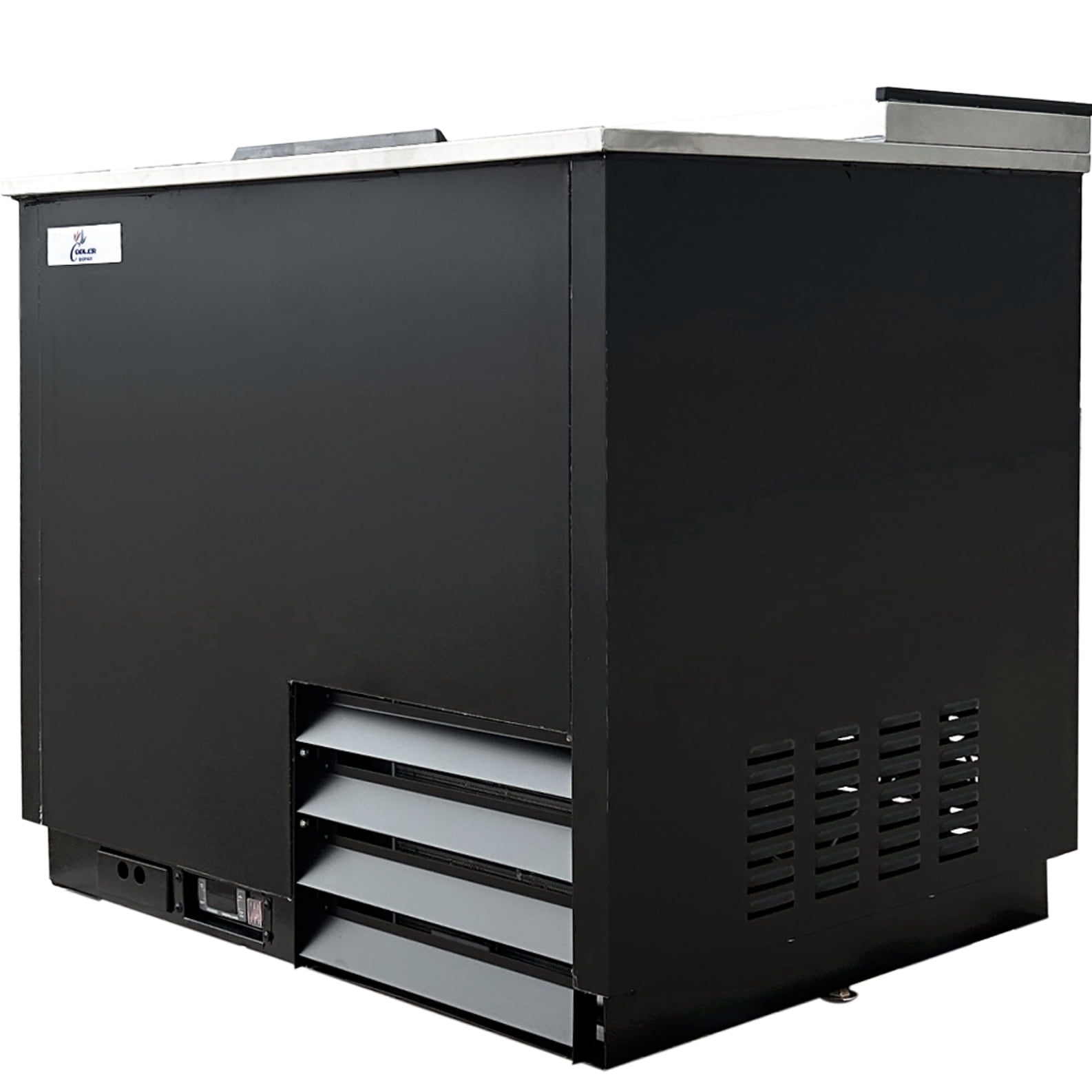 36" Commercial Glass Froster Freezer – Two Sliding Lids, 165 Mug Capacity, 0°F Cooling, R290 Refrigerant, 115V