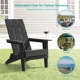 thumbnail image 7 of Sonerlic 4 Peaks Folding Outdoor Patio Adirondack Chair Wide Armrest for Lawn and Beach,Black, 7 of 7