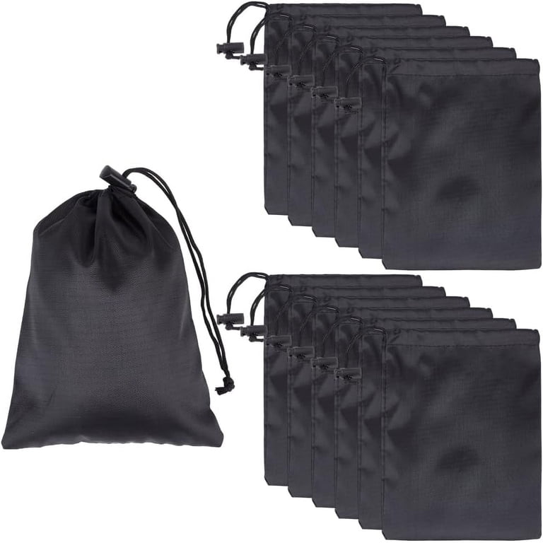 12PCS Drawstring Bags Red Polyester Cinch Ditty Stuff Pouch 8x6