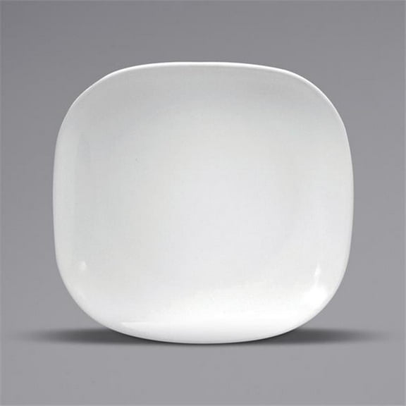 Buffalo F9000000151S Narrow Rim Porcelain Square Plate, Cream White