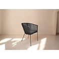 thumbnail image 4 of Silla Tejida en Color Negro Con Base de Herrería con Cinta de Nylon ideal Para interiores, exteriores NO es CHINA, 4 of 5