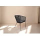 thumbnail image 4 of Silla Tejida en Color Negro Con Base de Herrería con Cinta de Nylon ideal Para interiores, exteriores NO es CHINA, 4 of 5