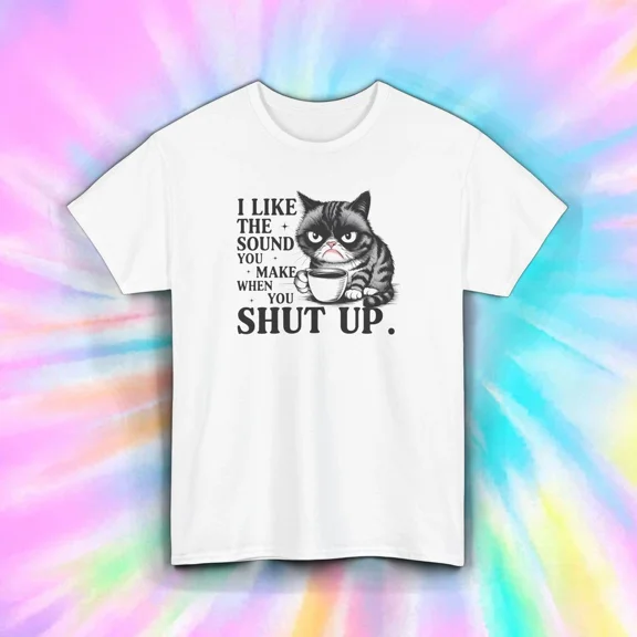 Hot Trending Grumpy Cat Coffee Shirt Funny Shut Up Graphic Design Preview Only