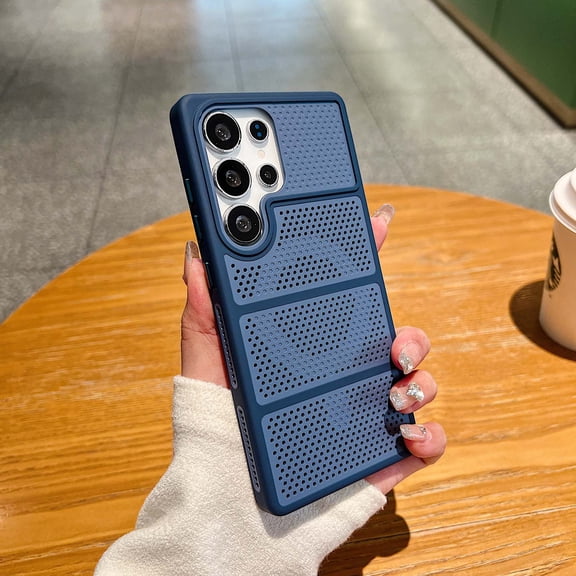 Luxury Magnetic Case for Samsung Galaxy S26 Ultra, Protective Phone Cover with Heat Dissipation Design, Stylish Ultra Slim Lightweight Shockproof Anti-Slip Anti-Scratch Phone Case, Darkblue