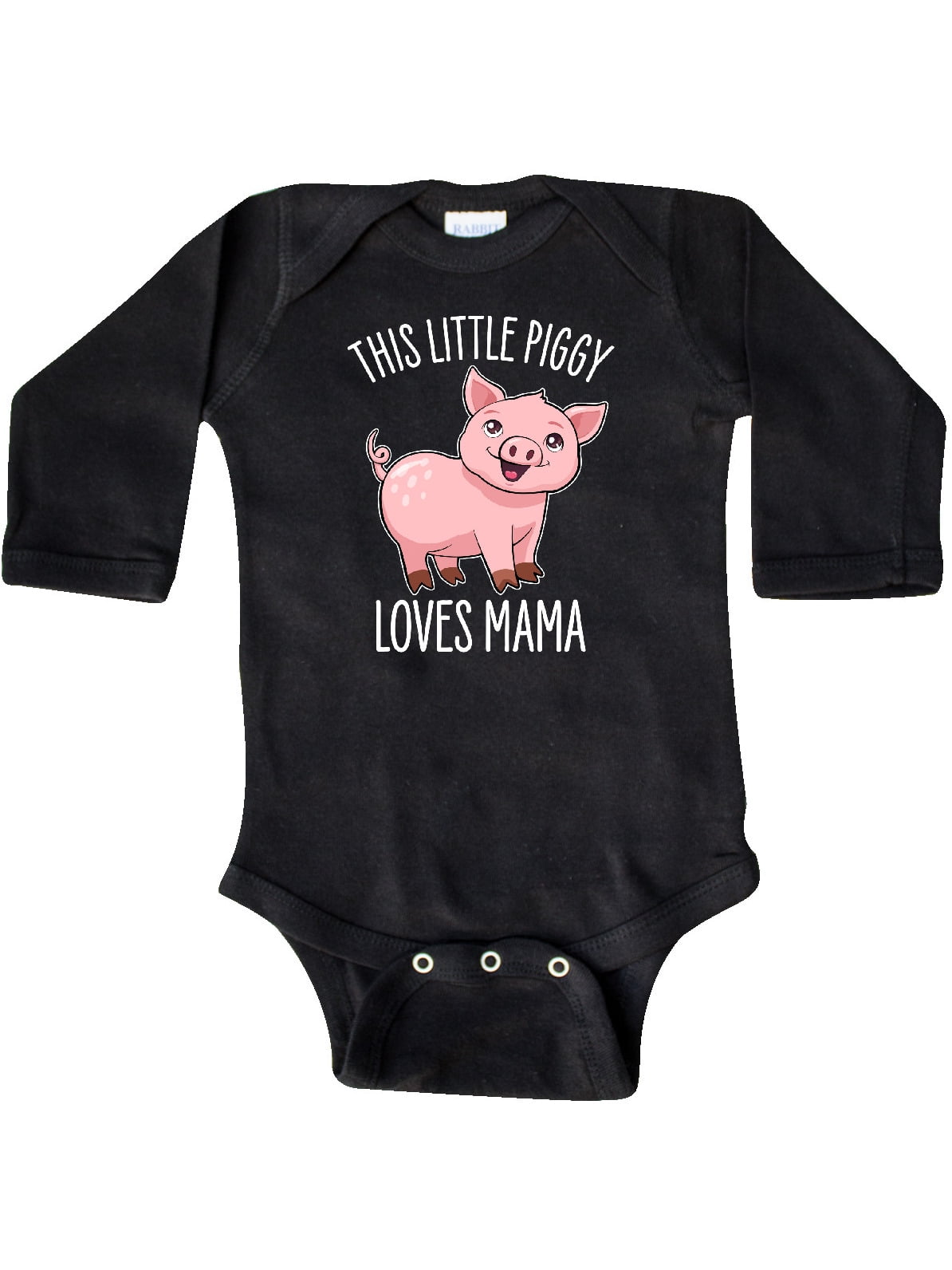 inktastic This Little Piggy Loves Mommy Cute Long Sleeve Creeper