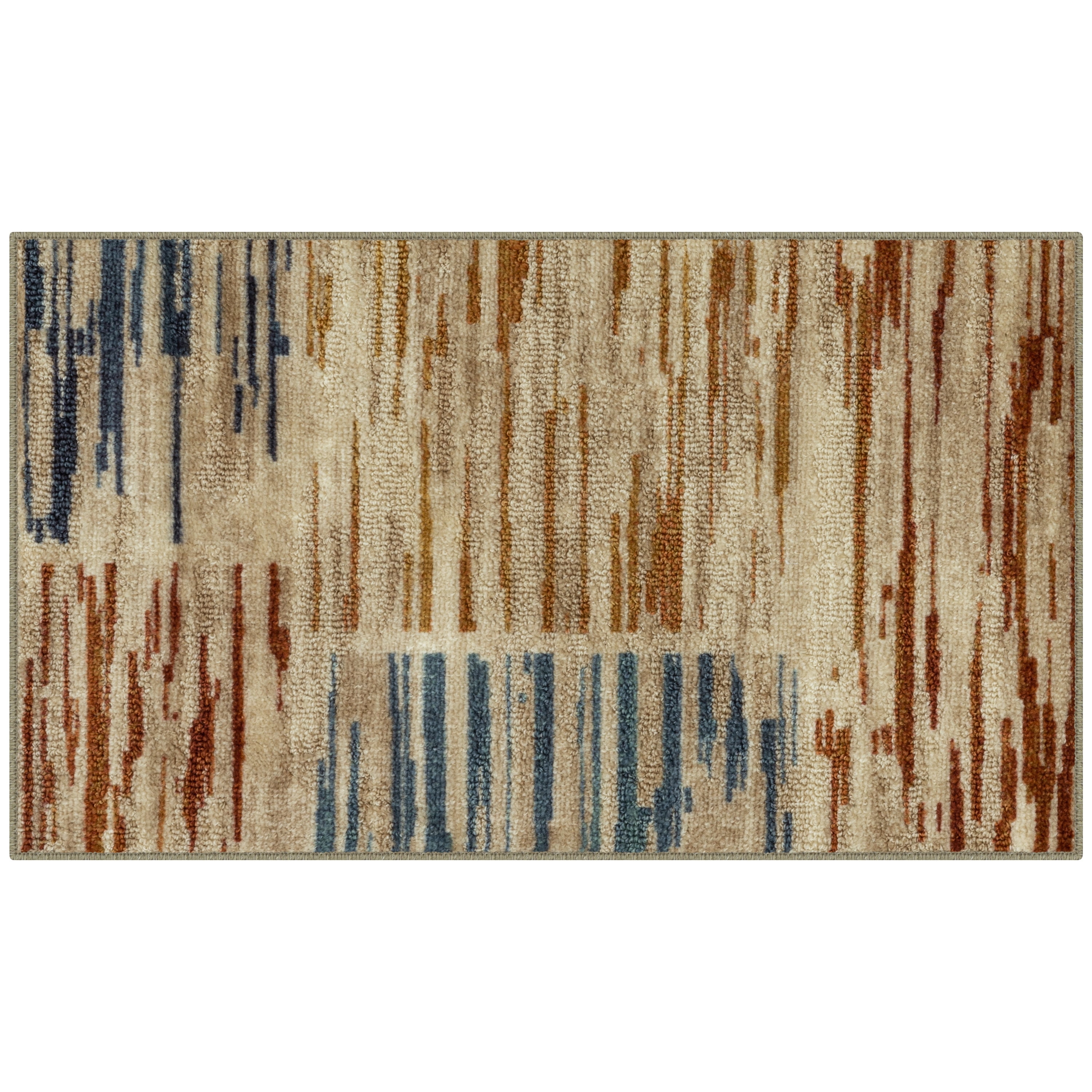 (3 pack) Mainstays Geometric Multicolor Stripe Blocks Indoor Accent Area Rug, 1'8" x 2'10"