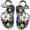 Black, variant on Girls Smiley Daisy LED Glow Jelly Sandals, Adjustable Snap Ankle Strap Kids Beach Water Shoes, Step-Activated Rainbow Light Up Casual Summer Outdoor Walking Sandals 4-9Y