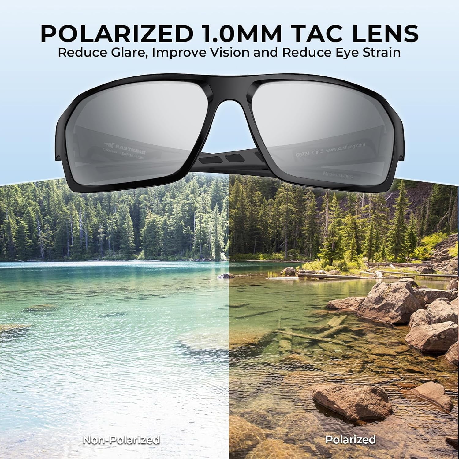 KastKing Chippewa Polarized Fishing Sunglasses, UV400 TAC Lenses