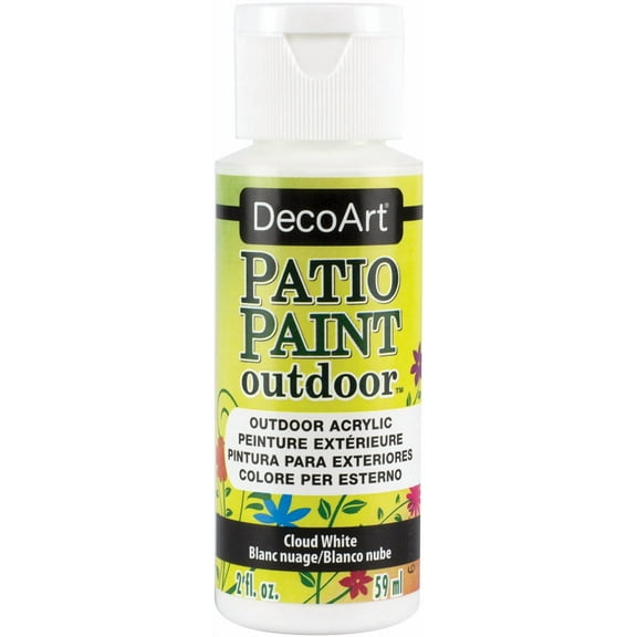 Multipack of 6 - DecoArt Patio Paint 2oz-Cloud White