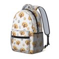 thumbnail image 2 of Golden Retriever and Dog Paw Print Backpack for School, Cute School Bag with Adjustable Shoulder Straps and Padded Back, 15.3"x11"x6.7", 2 of 5