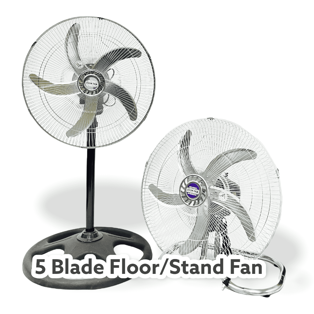 ZOOM 2 PACK 18 Inch 2 in 1 Modern Industrial Floor And Stand Fans 3 Speeds Metal Blades Oscillation