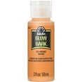 thumbnail image 3 of (3 pack) FolkArt Glow-in-the-Dark Acrylic Craft Paint, Matte Finish, Orange, 2 fl oz, 3 of 15
