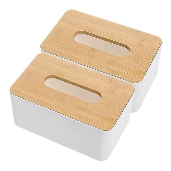 2pcs Tissue Box Cover Tissue Box Holder Rectangular Tissue Box Cover for Living Room Bedroom