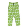 thumbnail image 4 of Naloa Green Lemon Slices Print Women’s Ultra-Soft Comfy Pajama Lounge Pants with Pockets & Drawstring, 4 of 8