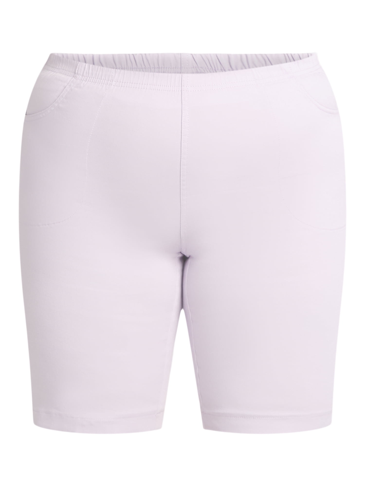 JMS Just My Size by Hanes Women's Plus Pull On Stretch Bermuda Shorts, 11" Inseam, Sizes 0X-4X