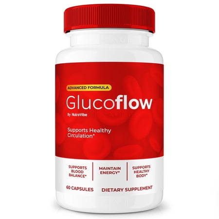 GlucoFlow – Original Formula with a Clean Blend to Support Healthy Circulation, Natural Energy & Balanced Levels | Just 2 Easy-to-Swallow Pills Daily (60 Capsules)