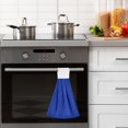 thumbnail image 5 of Haosy 2 Pack Kitchen Wash Cloths with Hanging Loops Absorbent Absorbent Quick Drying Hand Towels, Dark Blue, 5 of 7