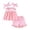 Pink, variant on TOWED22 Girl's 2 Piece Outfit Summer Sleeveless Top Shorts Sets Little Girls Toddler Cute Tops Kids Clothing Set 2-5T(Blazer,0-6)
